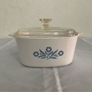 Vintage Corning Ware BLUE CORNFLOWER, A-1 1/2-B 1.5 quart casserole with Lid